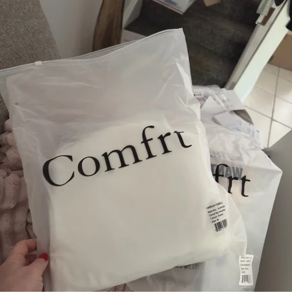 Set -2 !! M Comfrt White Zip-Up Hoodie and sweatpants M - Picture 1 of 9